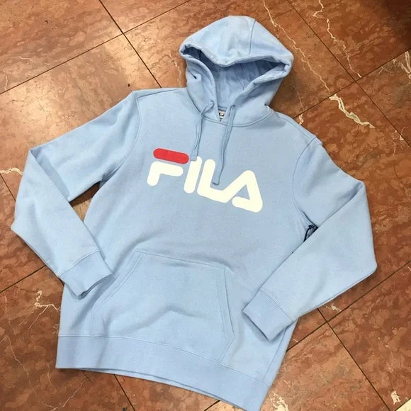 Men’s Fila Sky Blue Pullover Hoodie NWT