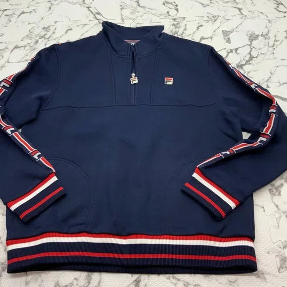 Men’s Fila Navy Murray 1/2 Zip Track Jacket NWT