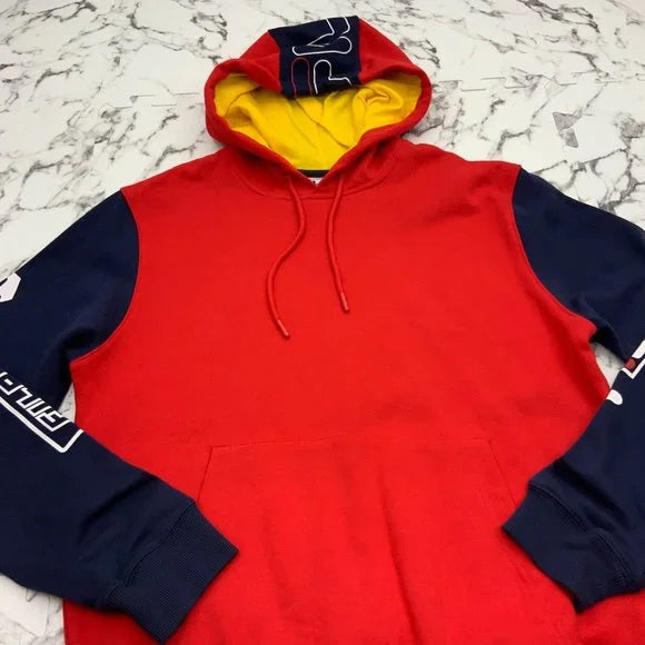 Men's Fila Red | Navy Fleece Hoodie NWT