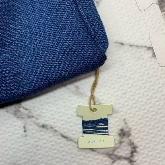 Men's Azzure Vintage Style Blue | White Crewneck Sweatshirt NWT