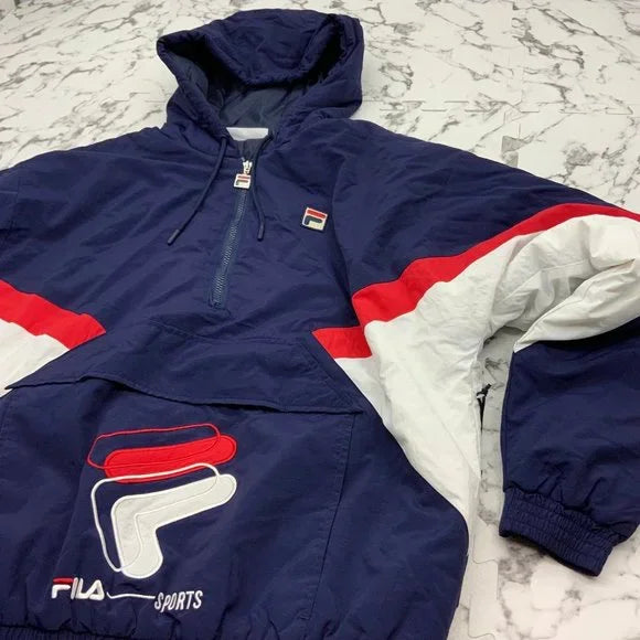 Men's Fila Navy | Red | White Samuel Shell Casual Tracksuits NWT