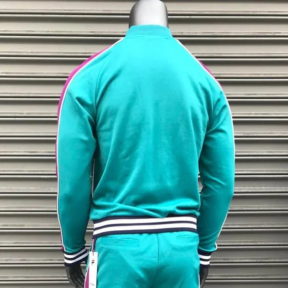 Men's Fila Turquoise | Pink Track Jacket NWT