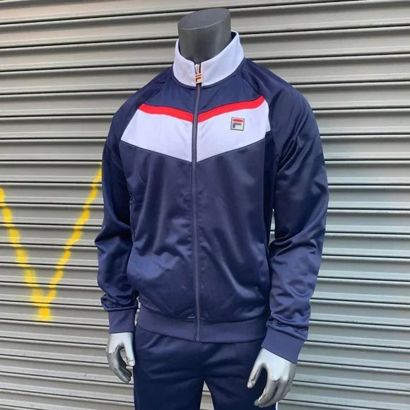 Men's Fila Navy | White | Red Track Jacket NWT