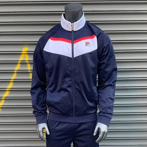 Men's Fila Navy | White | Red Track Jacket NWT