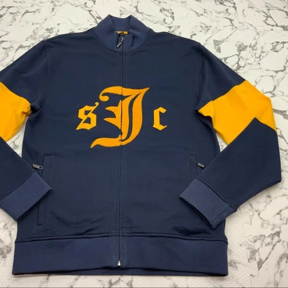 Men’s Sean John Navy | Yellow Full Zip Track Jacket NWT