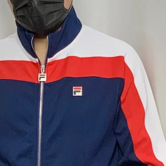 Men's Fila Navy | Red | White Parker Track Jacket NWT