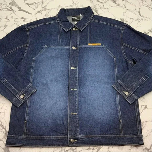 Men's Rocawear Raw Blue | Sandblast Casual Denim Jacket NWT