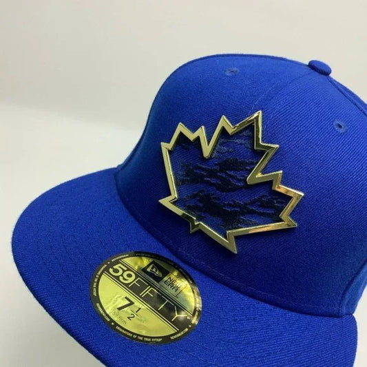 Men's New Era Cap MLB Toronto Blue Jays Royal Blue Navy Gold Plate 59FIFTY Hat