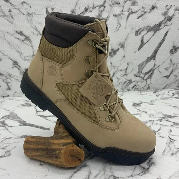 Men's Beige Timberland Heritage 6 in Waterproof Field Boots NWT