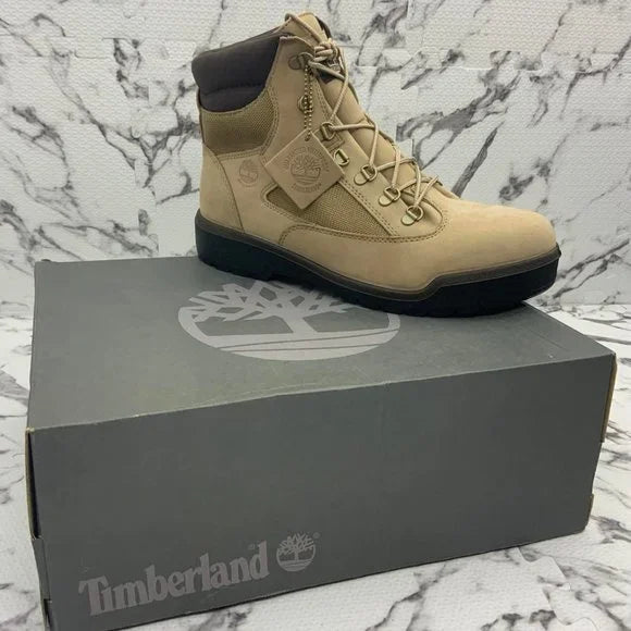 Men's Beige Timberland Heritage 6 in Waterproof Field Boots NWT