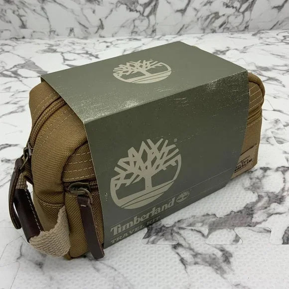 Men's Timberland Khaki Core Canvas Travel Kit NWT