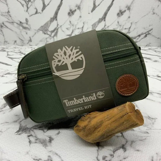 Men's Timberland Olive Green Core Canvas Travel Kit NWT