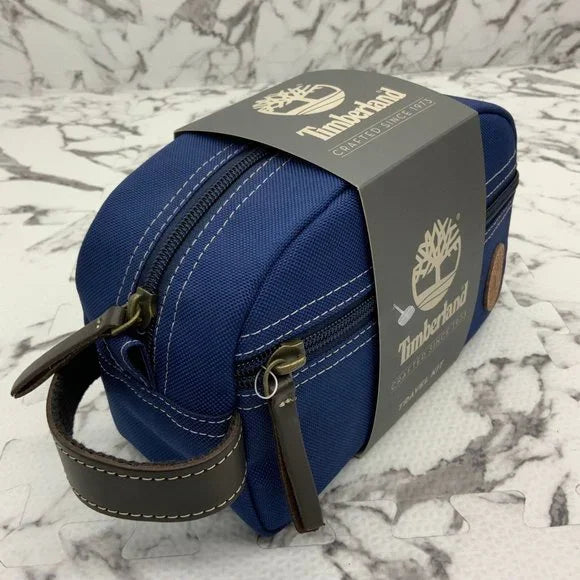 Men's Timberland Blue Core Canvas Travel Kit NWT