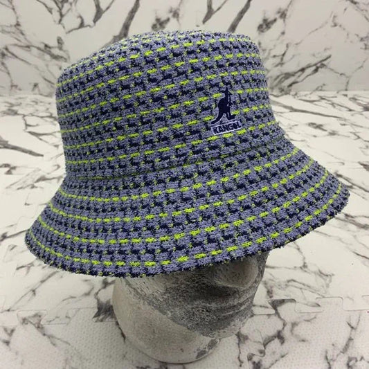 Men's Kangol Lilac | Black | Green Maze Jacquard Bucket Hat NWT