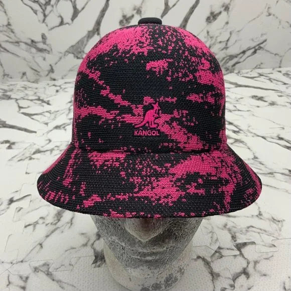 Men's Kangol Black | Hot Pink Airbrush Casual Bucket Hats NWT