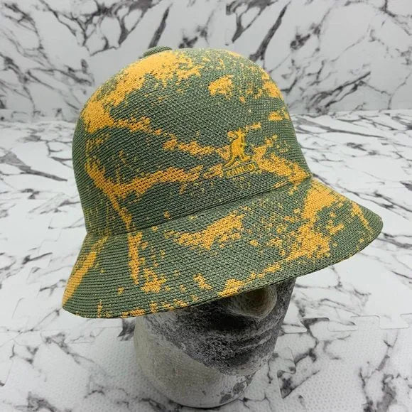 Men's Kangol Airbrush Olive Green | Warm Apricot Casual Bucket Hat NWT