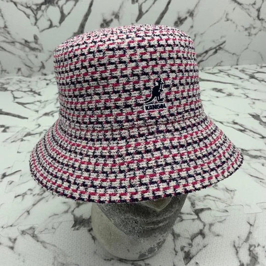 Men's Kangol Maze Jacquard White | Navy | Magenta Casual Bucket Hats NWT