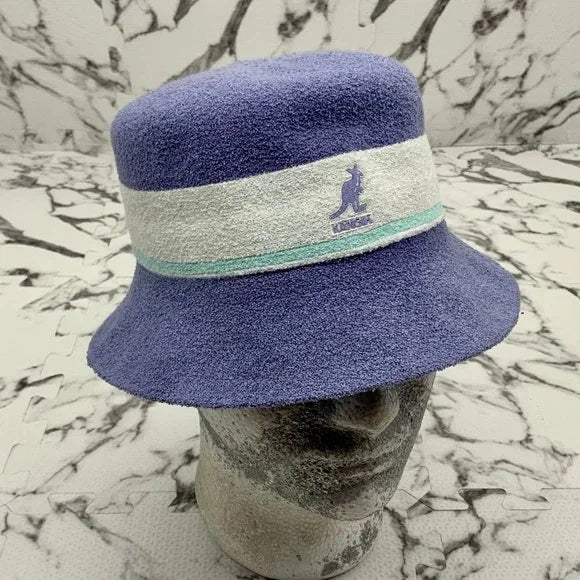 Men's Kangol Lavender | White Bermuda Stripe Bucket Hat NWT