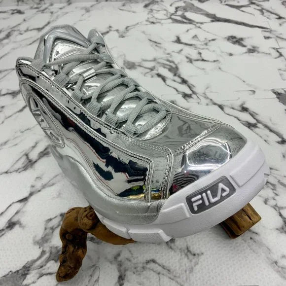 Men’s Fila Grant Hill 2 Metallic Silver Sneakers NWT