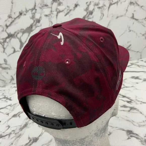 Men’s Timberland Burgundy Camouflage Baseball Cap NWT