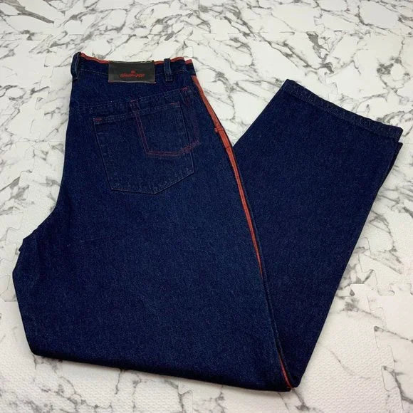 Men's Fubu Streetwear Blue Wide Leg Denim Pants NWT