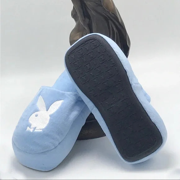 Women’s Playboy Sky Blue | White Slippers NWT