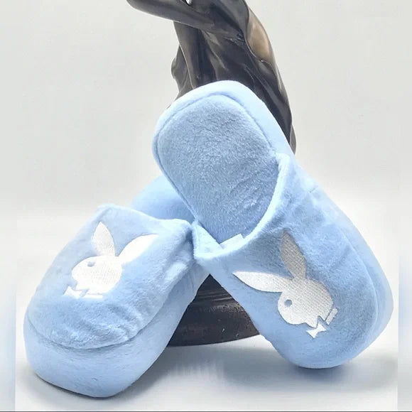 Women’s Playboy Sky Blue | White Slippers NWT