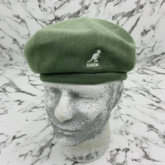 Men's Kangol Bamboo Jax Beret Olive Green | White Hat NWT