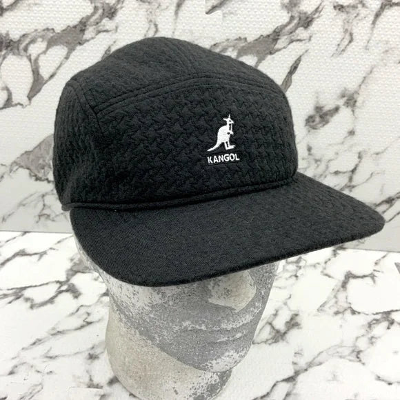 Men's Kangol Black Embossed 5 Panel Cap NWT