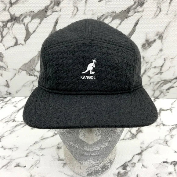 Men's Kangol Black Embossed 5 Panel Cap NWT