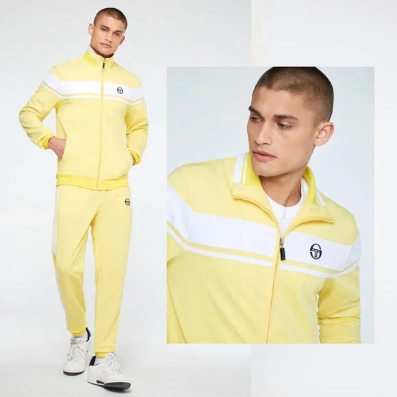 Men’s Sergio Tacchini Lemon | White Casual Tracksuit NWT