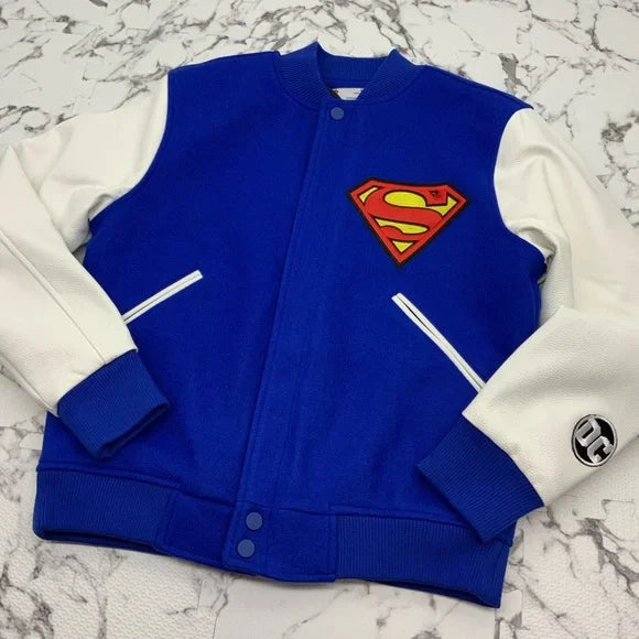 Men's Fashion Superman Royal Blue | White Jacket NWT