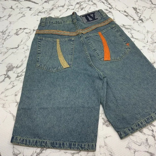 Men's Vokal by Nelly Mid Blue | Vintage | Wheat | Orange Denim Shorts NWT