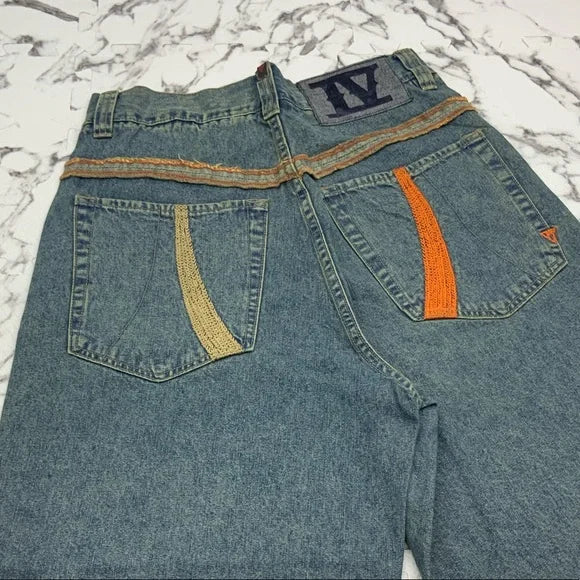 Men's Vokal by Nelly Mid Blue | Vintage | Wheat | Orange Denim Shorts NWT