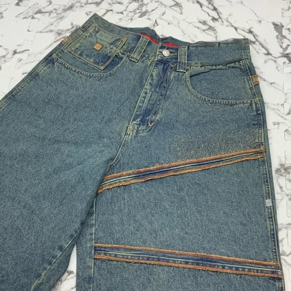 Men's Vokal by Nelly Mid Blue | Vintage | Wheat | Orange Denim Shorts NWT