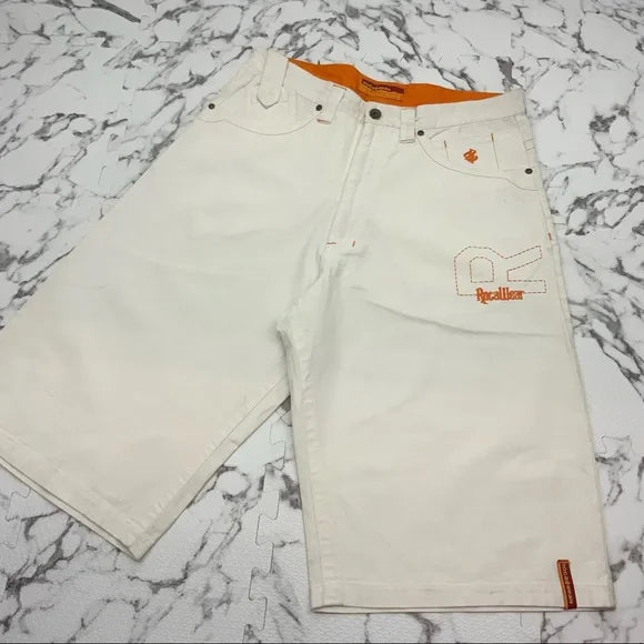 Men's Rocawear Off White | Orange Casual Shorts NWT