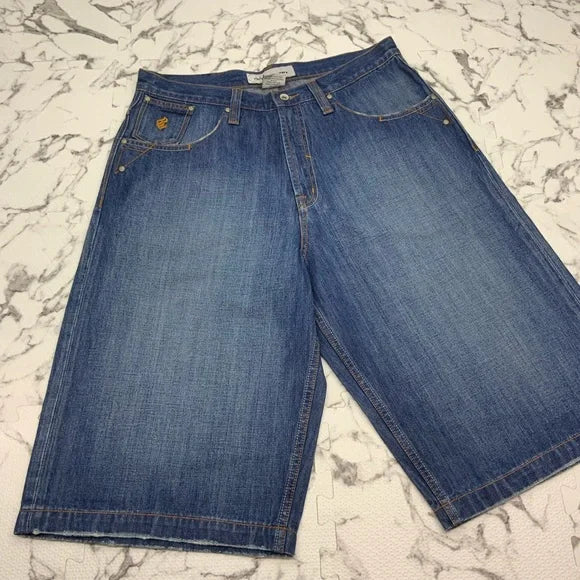 Men's Rocawear Mid Blue Washed Denim Short NWT