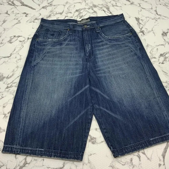 Men's Rocawear Dk Blue Washed Denim Short NWT