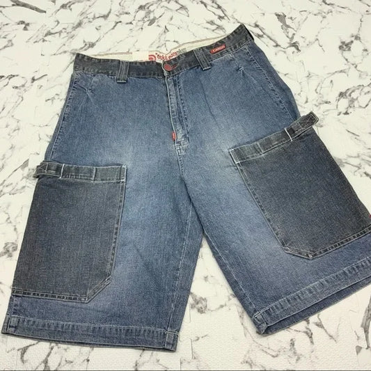 Men's Ecko Mid Blue Sandblast Pocked Casual Shorts NWT