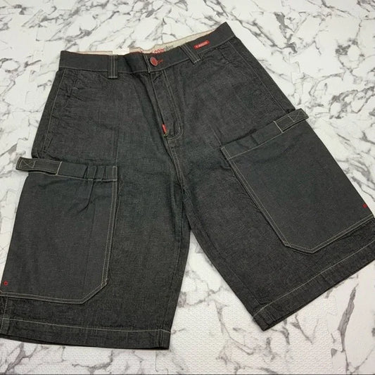 Men's Ecko Black Pocked Coated Casual Shorts NWT