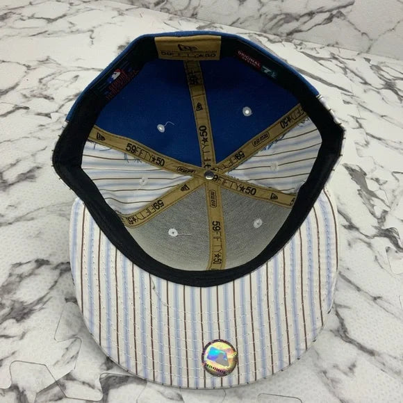 Men's New Era Cap Blue | White | Brown Pinstripe 59FIFTY NY Yankees NWT