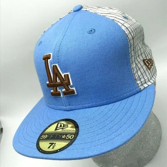 Men's New Era Cap Lt.Blue | Brown | White LA Dodgers 59FIFTY LIMITED EDITION