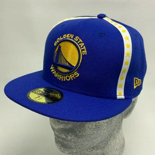 Men's New Era Cap Royal Blue | Yellow Pipping Golden State Warriors 59FIFTY NWT