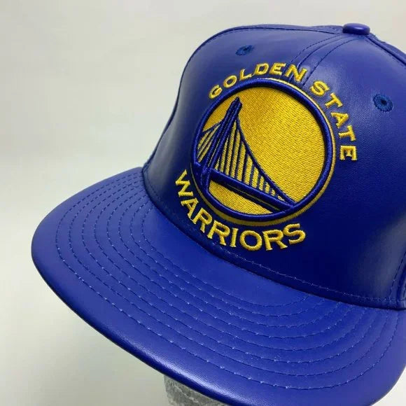 Men's New Era Cap Royal Blue | Yellow Golden State Warriors Vegan Leather 59FIFTY NBA NWT