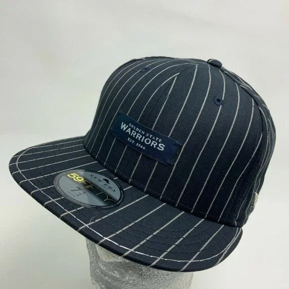 Men's New Era Cap Navy | White Pinstripes Golden State Warriors 59FIFTY NBA NWT