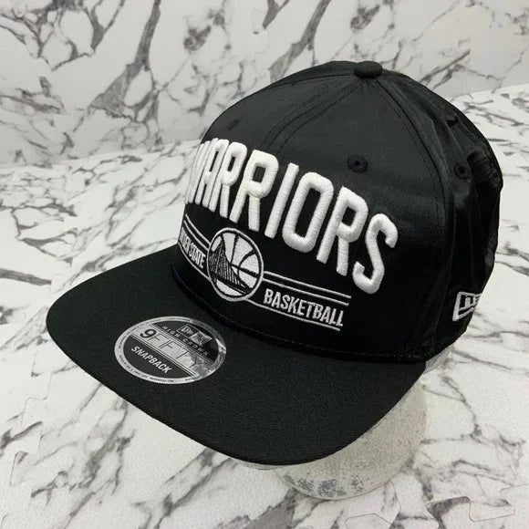 Men's New Era Cap Glossy Black Golden State Warriors 9FIFTY NBA NWT