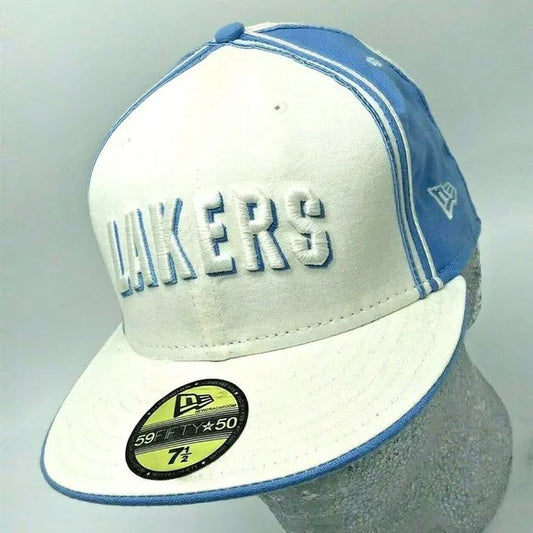 Men's New Era Cap White | Sky Blue LA LAKERS 59FIFTY NBA NWT