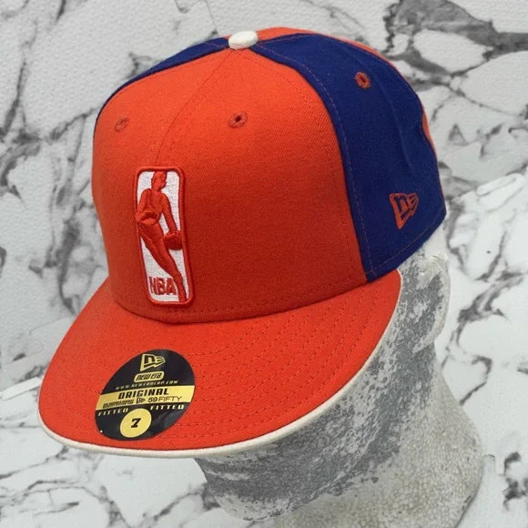 Men's New Era Cap Orange | Royal Blue NBA 59FIFTY Hats NWT