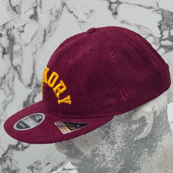 Men's New Era Cap Burgundy | Yellow Indiana Pacers Hickory Snapback NWT