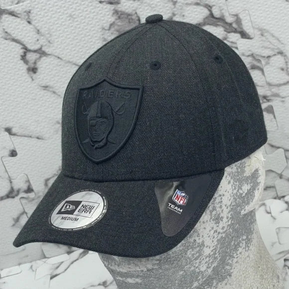 Men's New Era Cap Grey | Black Raiders NFL Fitted Hat NWT